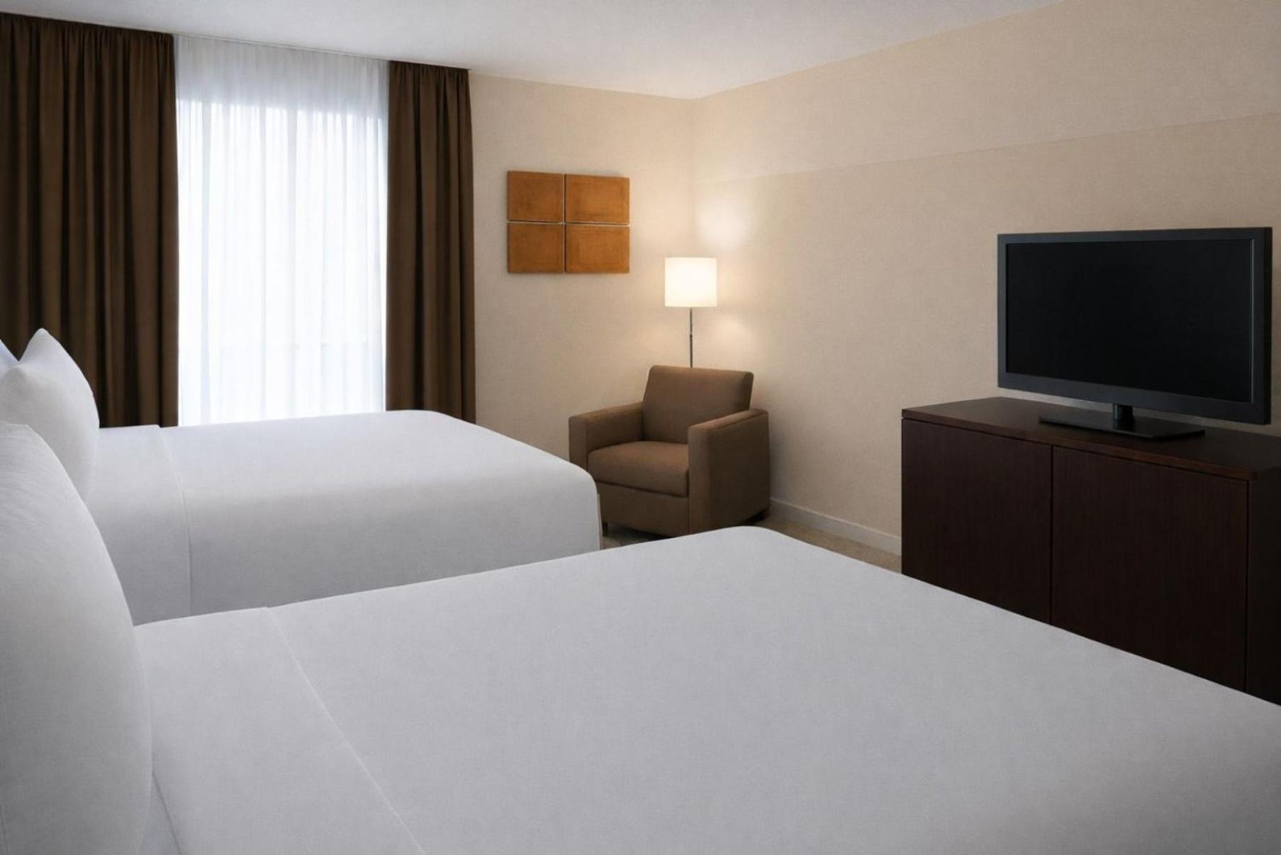 Double Room Two Double Beds Disability Access Roll Shower or Non-Smoking
